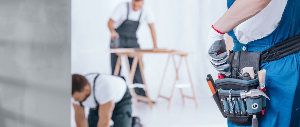 Handyman with tool belt